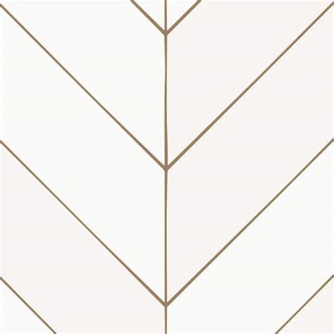 Gold Lines Chevron Off White Peel And Stick Vinyl Wallpaper W Vinyl