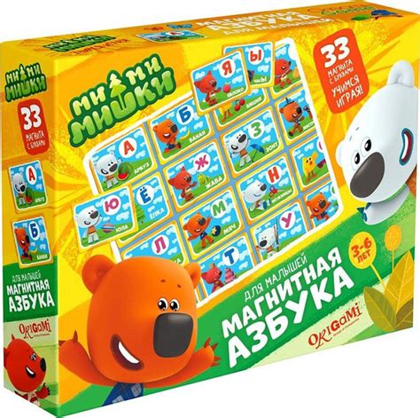 Настольная игра Магнитная Азбука МиМиМишки, 33 магнита с буквами, ТМ ...