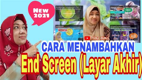 Tutorialyoutube Endscreen Cara Menambahkan End Screen Layar Akhir