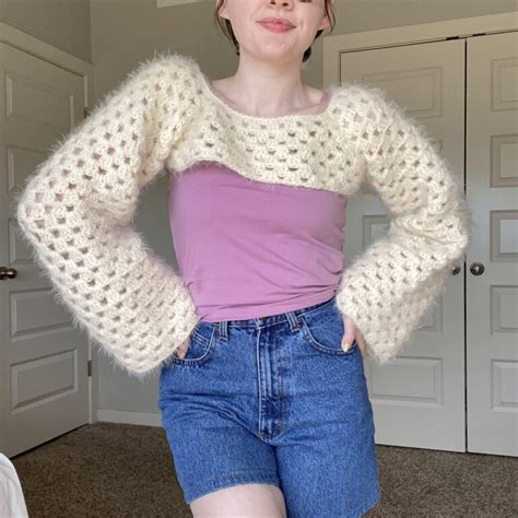 Simple Crochet Granny Shrug Bolero Free Pattern Video Tutorial