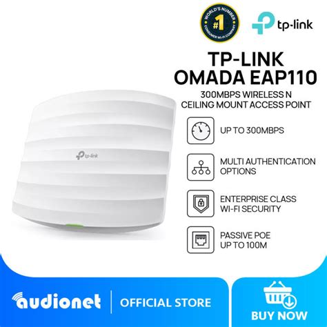 Tp Link Omada Eap110 300mbps Wireless N Ceiling Mount Access Point Wifi