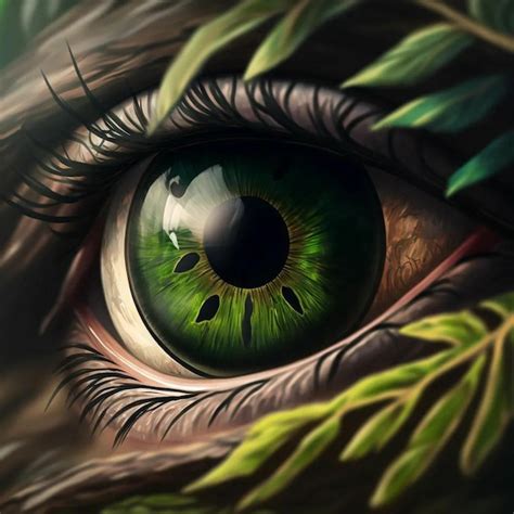 Premium Photo | A drawing of a green eye with the word green on it.