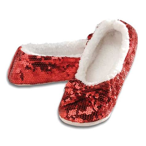 Snoozies® Red Sequin Slippers Womens Slippers Sequin Slippers Women