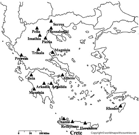 Free Printable Labeled And Blank Map Of Greece In Pdf World Map