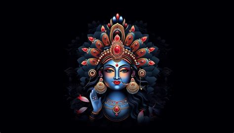 Premium Photo | Beautiful maa kali goddess on black background ...