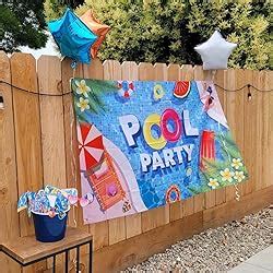 Amazon Katchon Xtralarge Pool Party Backdrop X Inch Pool