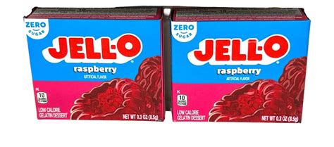 Jello Zero Sugar Raspberry Gelatin Dessert 03 Oz 2 Boxes Ebay