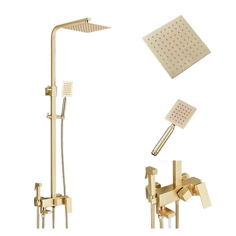 Wall Mounted Way Bathroom Shower With Bidet Mixed Hot And Cold Water Faucet Walmart