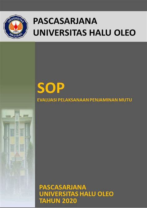 PDF STANDAR OPERASIONAL PROSEDUR SOP PASCASARJANA UHO DOKUMEN TIPS