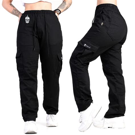 Calça Cargo Sem Punho Feminina Jogger Skatista Bolso Lateral Perna