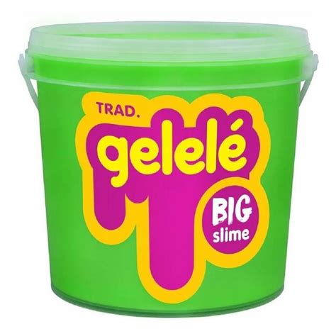 Slime Gelel Big Slime Tradicional Verde Balde Kg Gelele Slime