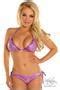 Purple Glitter Pucker Back Bikini W Rhinestones SpicyLegs