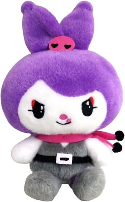 Sanrio Character Kuromi Fluffy Stuffed Toy Romina Plush Doll New