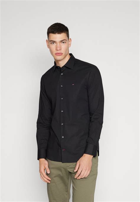 Tommy Hilfiger Flex Poplin Shirt Shirt Black Uk