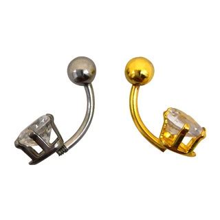 Piercing Umbigo A O Cir Rgico Pedrinha Formado Cora O Shopee Brasil