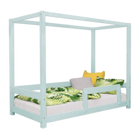 Lit Cabane Enfant BUNKY 120 X 180 Bleu Clair Benlemi Leroy Merlin