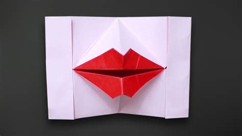 Origami Mouth Puppet Kissing Lips How To Fold Youtube Kissing