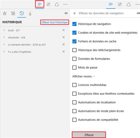 Comment effacer l historique des sites visités
