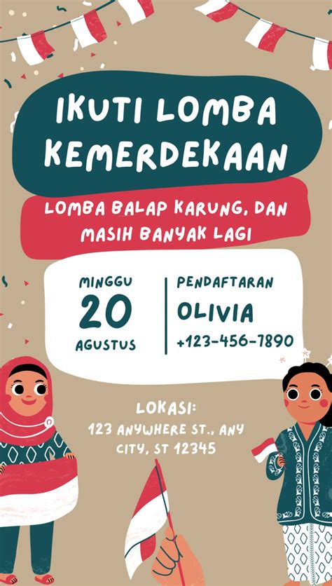 8 Contoh Pamflet Lomba 17 Agustus Lengkap Dengan Cara Membuatnya