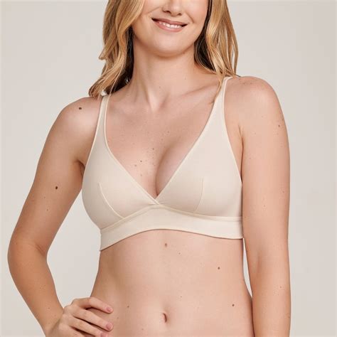 Sutiã Top Sem aro Em Algodão Pima OffWhite Jescri Lingerie de