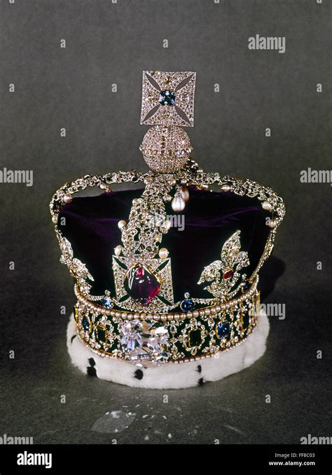 BRITISH CROWN JEWELS. /nThe Imperial State Crown, containing the large ...