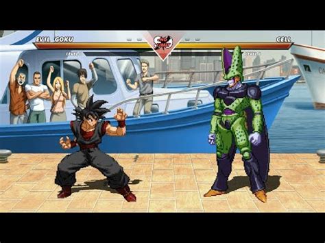 Evil Goku Vs Cell High Level Awesome Fight Youtube