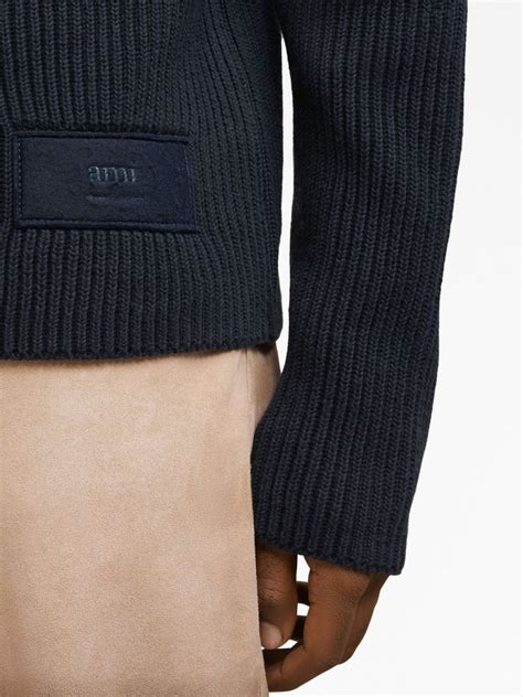 Logo Patch Knitted Jumper AMI Paris Eraldo US