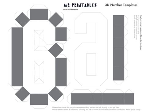 Mr Printables 3d Number Templates