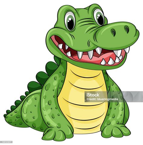 Cute Cartoon Crocodile Character向量圖形及更多剪貼畫圖片 剪貼畫 動物 動物的鱗 Istock