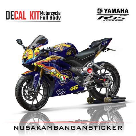 Decal Kit Sticker Yamaha R15 V3 Vva 155 Spesial Edition Livery Helmet Continent Stiker Full