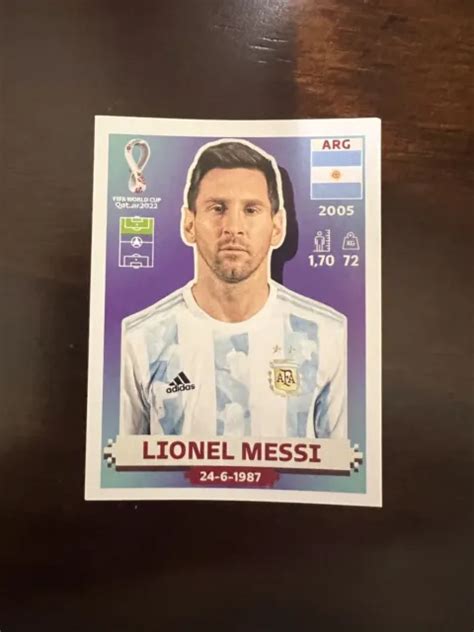 LIONEL MESSI 2022 Panini FIFA World Cup Qatar Argentina ARG 20 Sticker