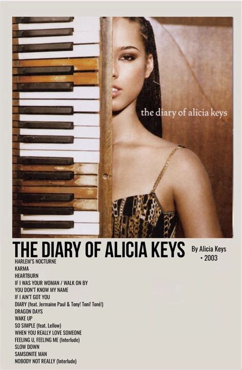 the diary of alicia keys | Music album covers, Music poster ideas ...