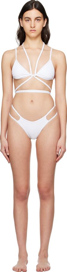 Andre Damo White Double Bikini Shopstyle Two Piece Swimsuits