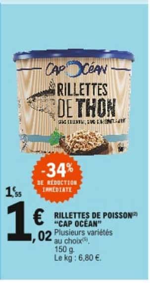 Promo Rillettes De Poisson cap Océan chez E Leclerc iCatalogue fr