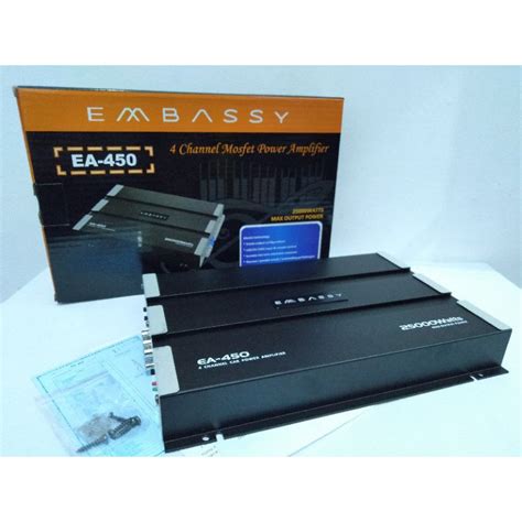 Jual Car Audio Mobil High Power Amplifier 4 Channel Mosfet Embassy EA