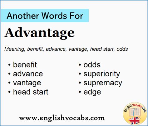 Another Word For Advantage What Is Another Word Advantage English Vocabs