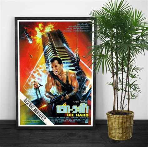 Die Hard Movie Poster Thai Movie Poster, Film Poster, Gifts for Him, Gifts for Her, Bedroom ...