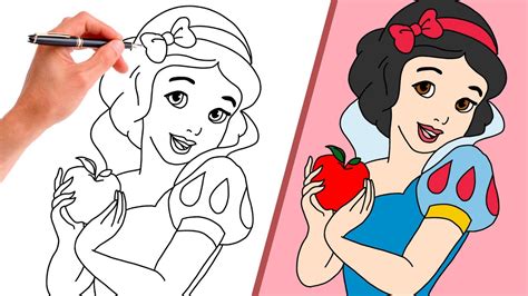 How To Draw Princess Snow White Easy Step By Step