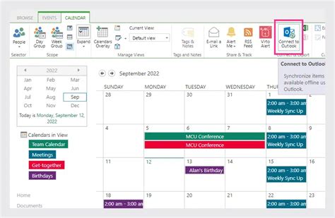 Sharepoint Calendar Sync To Outlook Leela Christiana