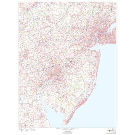 New Jersey Zip Code Map By Map Sherpa The Map Shop