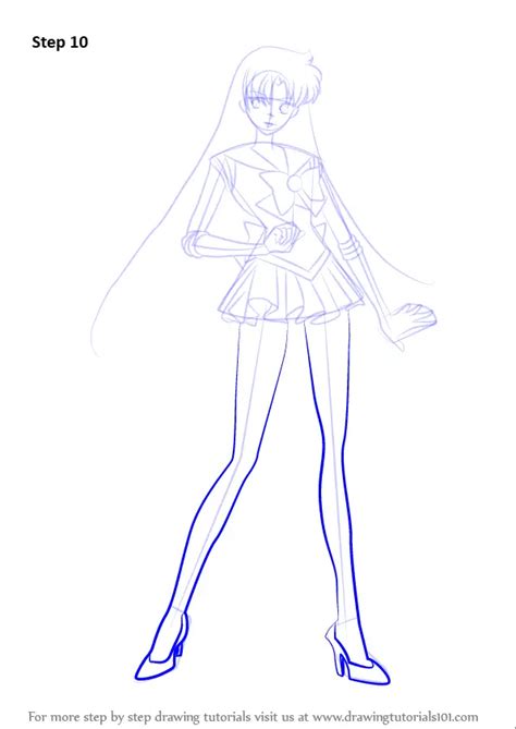 Learn How To Draw Sailor Mars From Sailor Moon Sailor Moon Step By