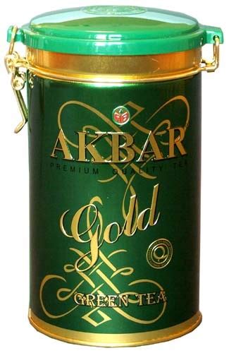 Akbar Green Tea In Metallic Tin 300gr