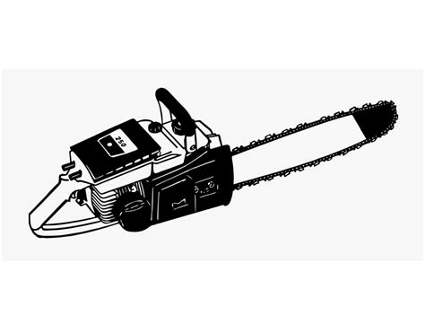 Free Chainsaw Clipart Black and White - ClipartLib