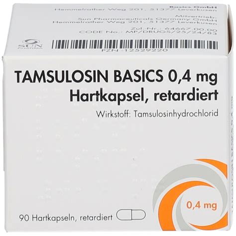 Tamsulosin Basics 0 4 Mg 90 St Mit Dem E Rezept Kaufen Shop Apotheke