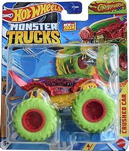 Amazon Hot Wheels Monster Trucks Carbonator Snack Pack Includes Crushed Car Scale