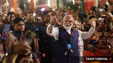 Pm Narendra Modi At The Victory Celebrations In New Delhi India News