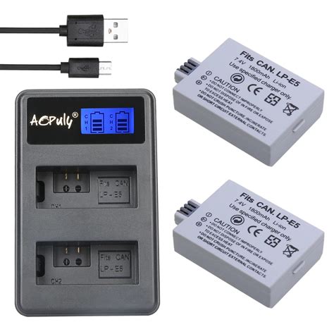 Pcs Lp E Lp E Lpe Battery Lcd Usb Dual Charger For Canon D