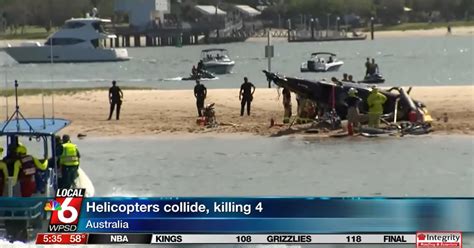 Helicopters Collide Over Australian Beach 4 Passengers Dead News