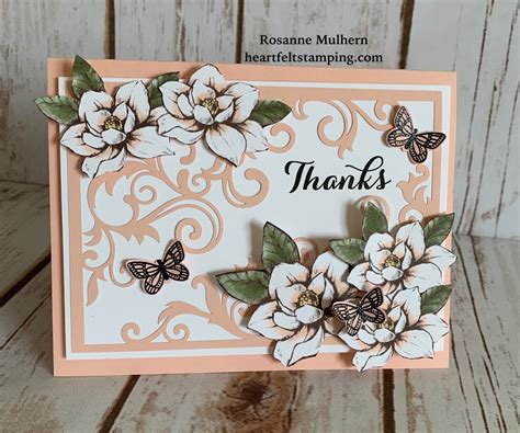 Stampin Up Magnolia Lane Thank You Card Rosanne Mulhern