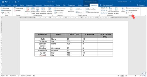 Cómo sumar filas y columnas en una tabla Word 2019 o Word 2016 Solvetic